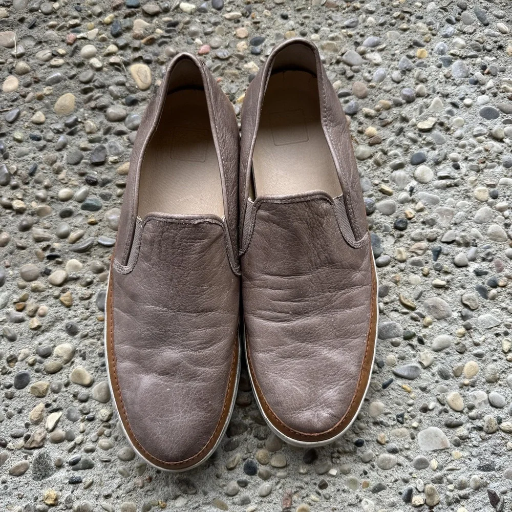Frye Gavin Slip On Shoes Mens‎ Size 11.5 Brown Leather Casual Loafers Sneakers